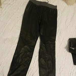 L'Agence genuine nwt leather leggings size L